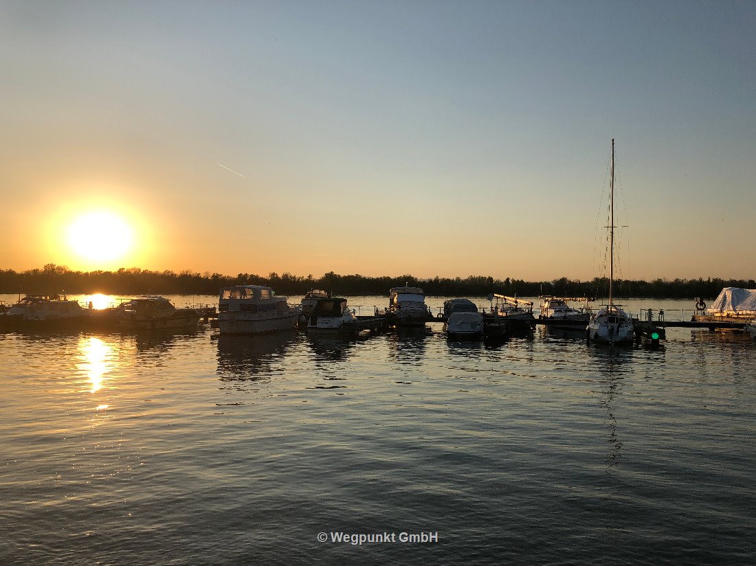 und als Krönung noch den Sonnenuntergang am Rhein